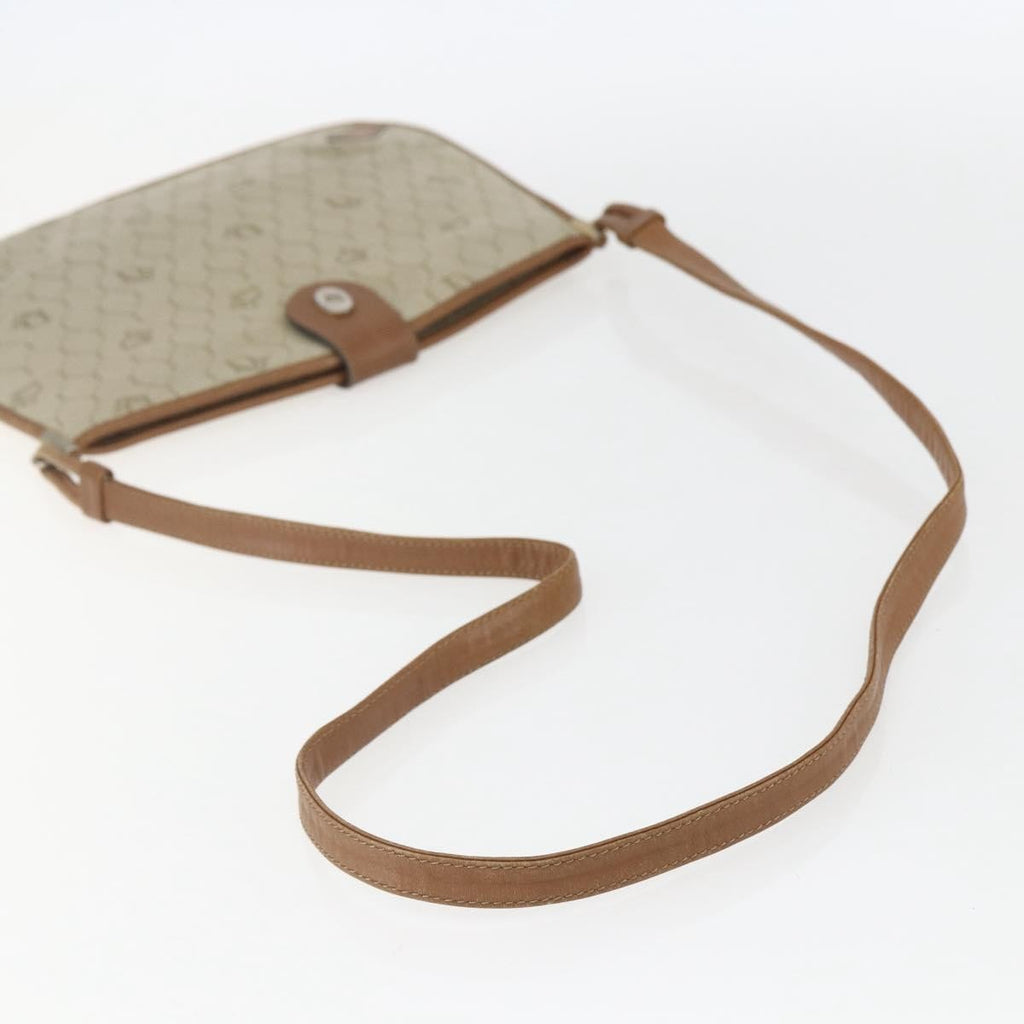 Christian Dior Vintage Honeycomb Shoulder Bag Canvas And Leather Beige Canvas Shoulder Bag Bag (Pre-Owned)