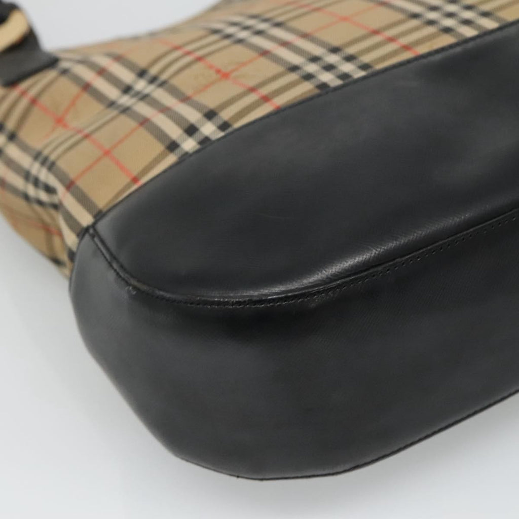 Burberry Nova Check Tote Canvas And Leather Beige Canvas Tote Bag