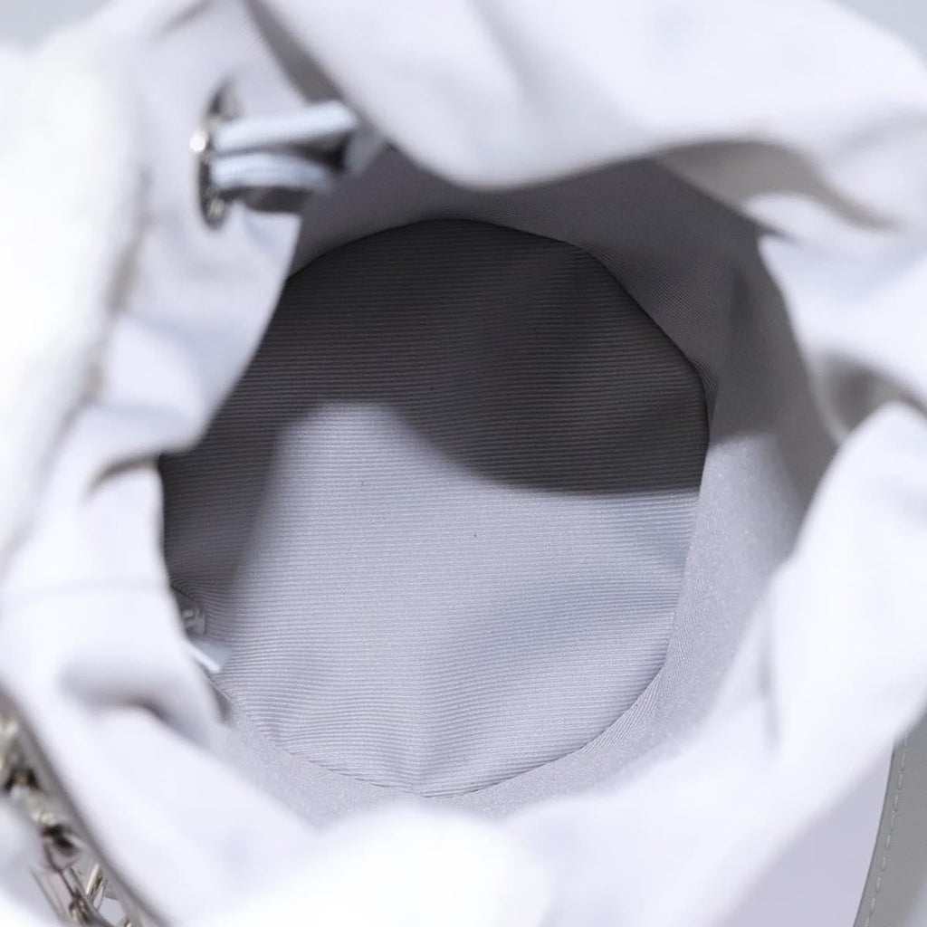 Louis Vuitton Chalk Nano Bag Limited Edition Logo Story Monogram Canvas Gray Canvas Clutche & Pouche Bag