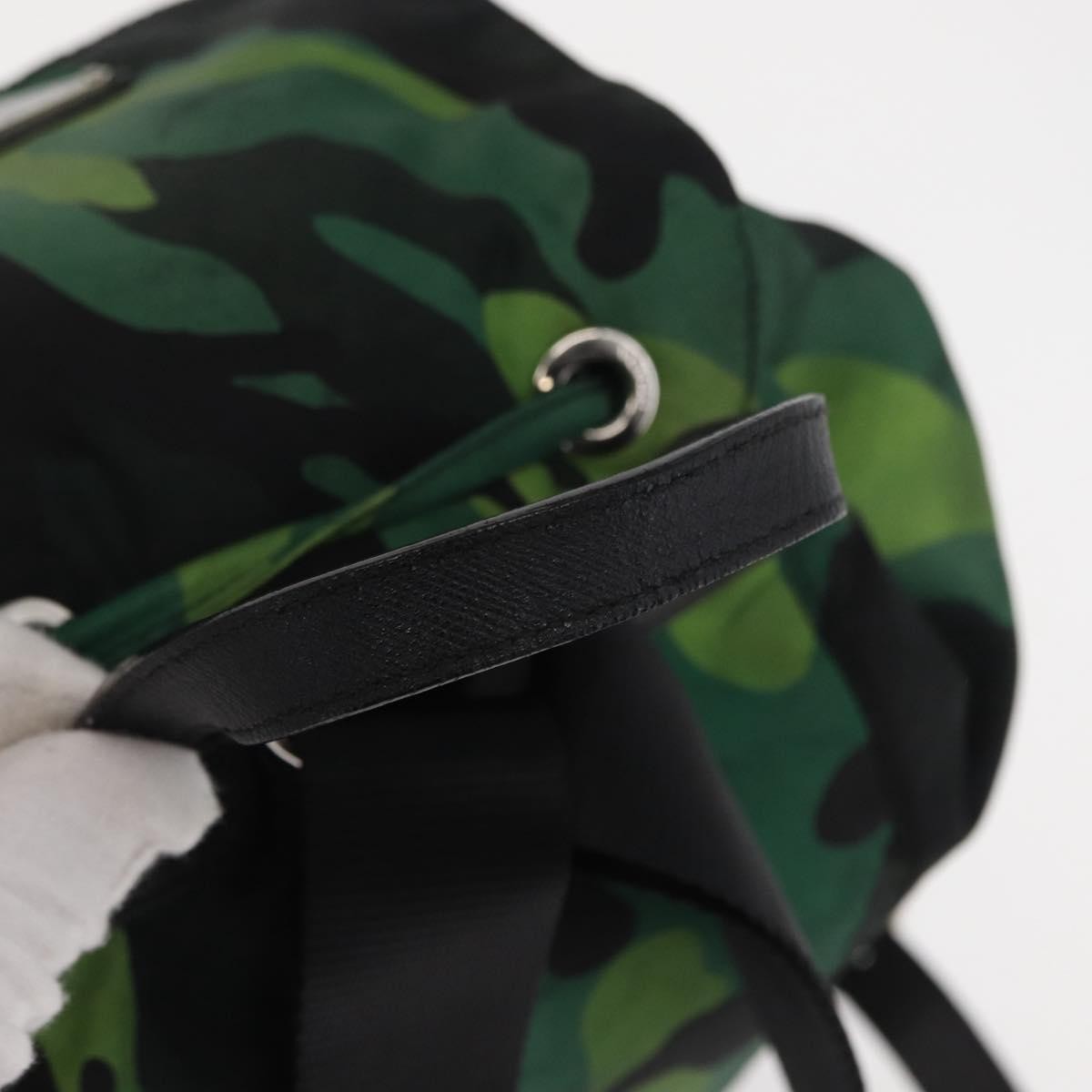 Prada Camouflage Backpack Tessuto Green Nylon Backpack Bag