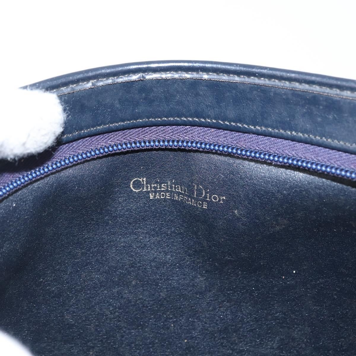 Christian Dior Vintage Trotter Shoulder Bag Canvas Navy Canvas Shoulder Bag Bag (Pre-Owned)