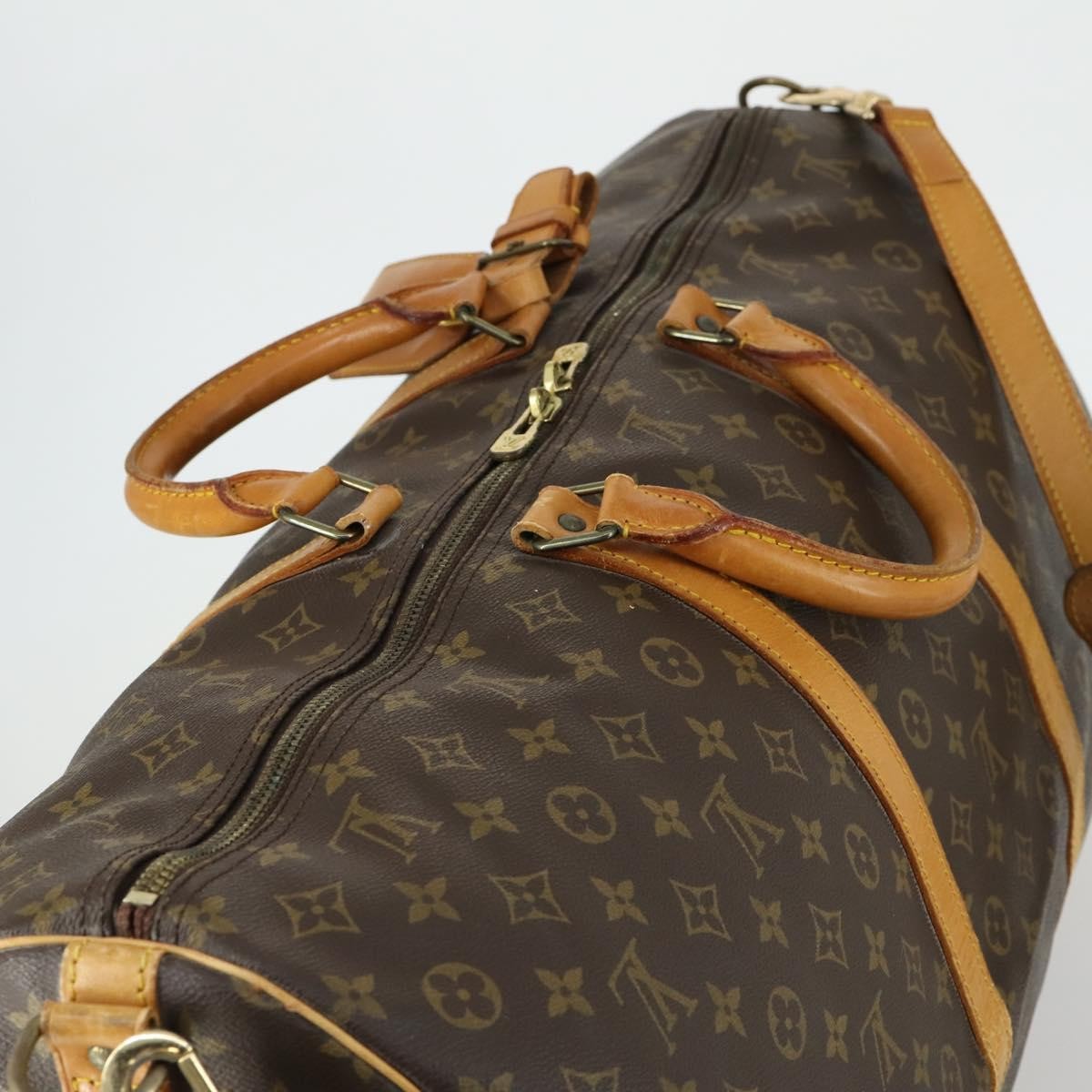 Louis Vuitton Keepall Bandouliere Bag Monogram Canvas Brown Canvas Travel Bag