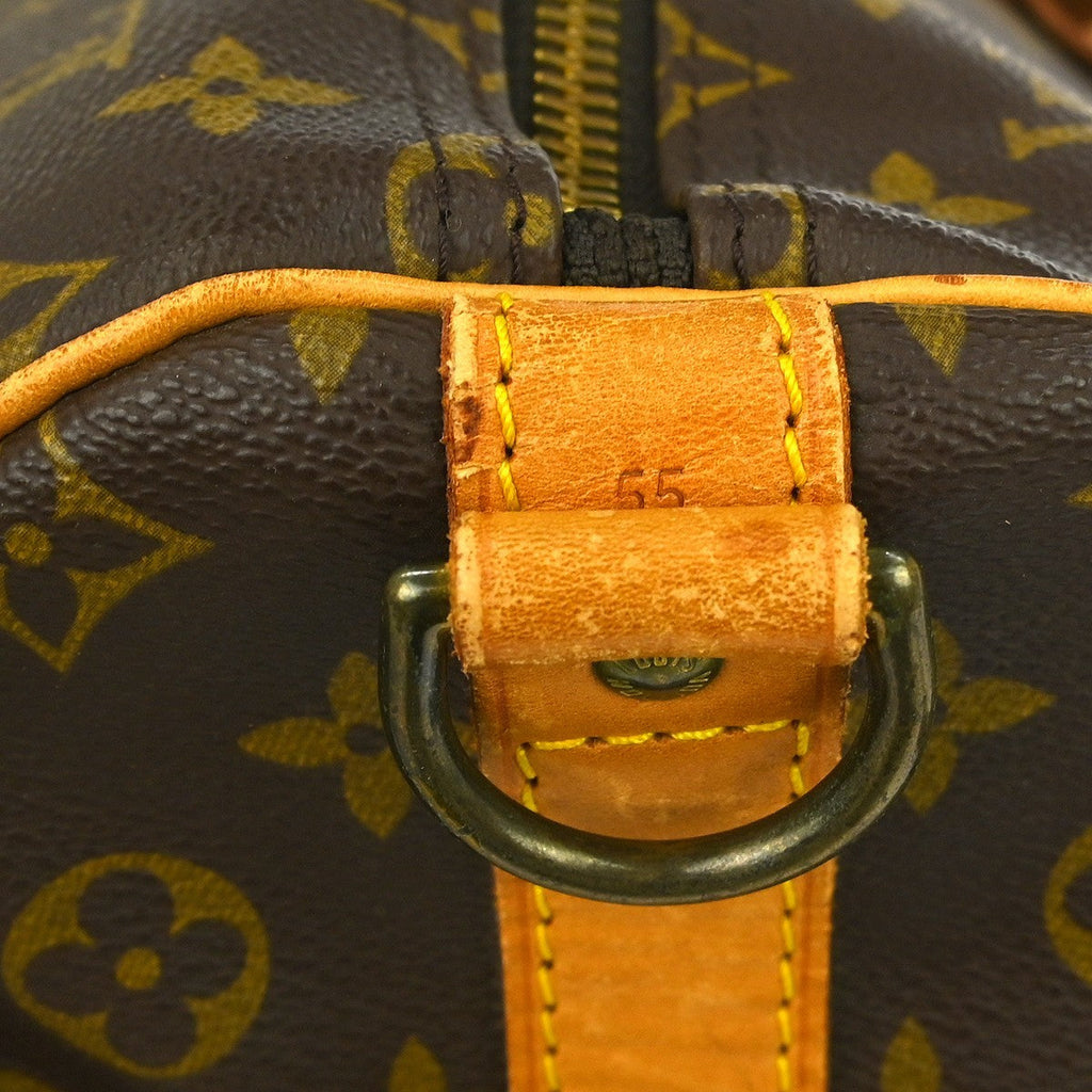 Louis Vuitton Keepall Bandouliere Bag Monogram Canvas Brown Canvas Travel Bag
