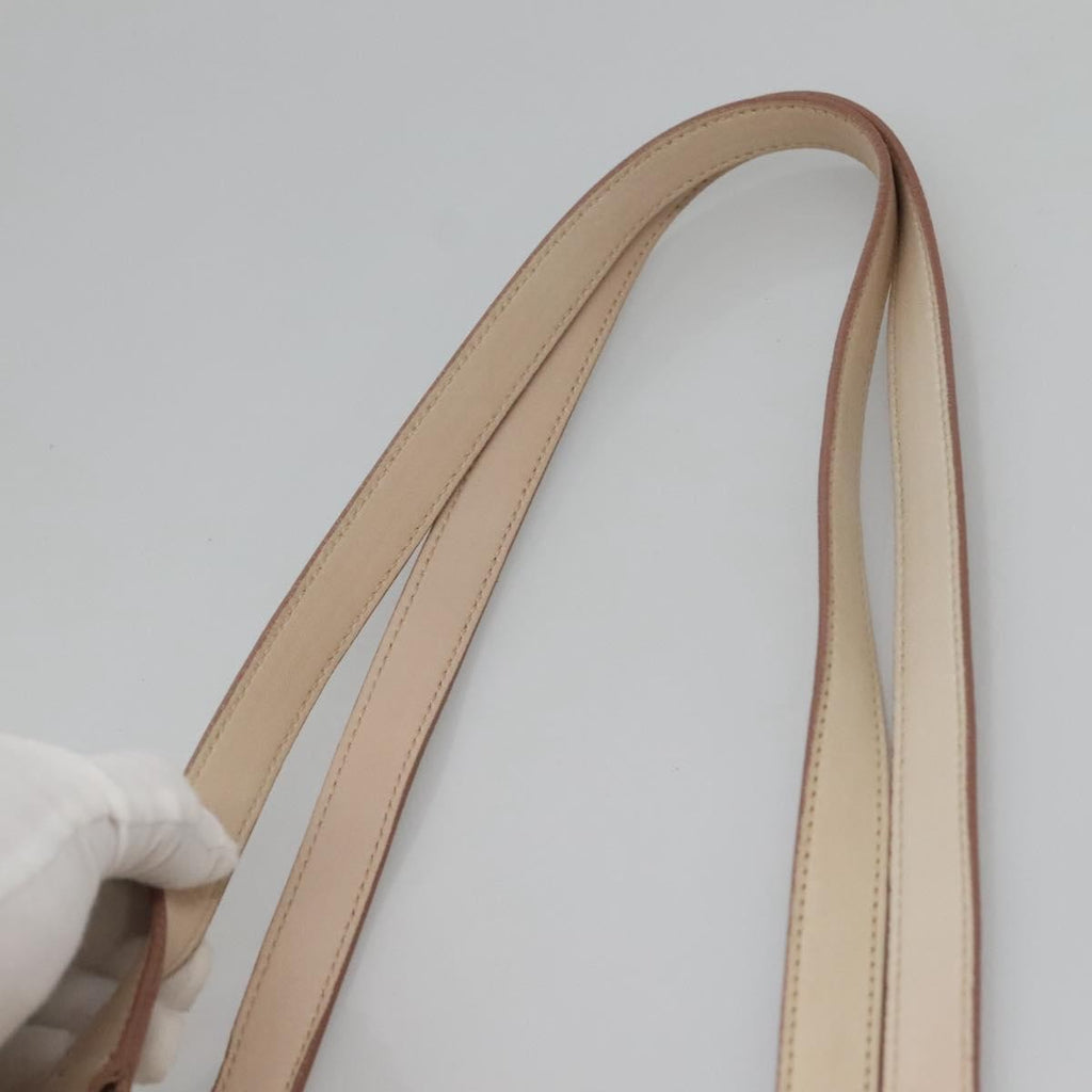 Prada Buckle Strap Shoulder Bag Leather Beige Leather Shoulder Bag Bag