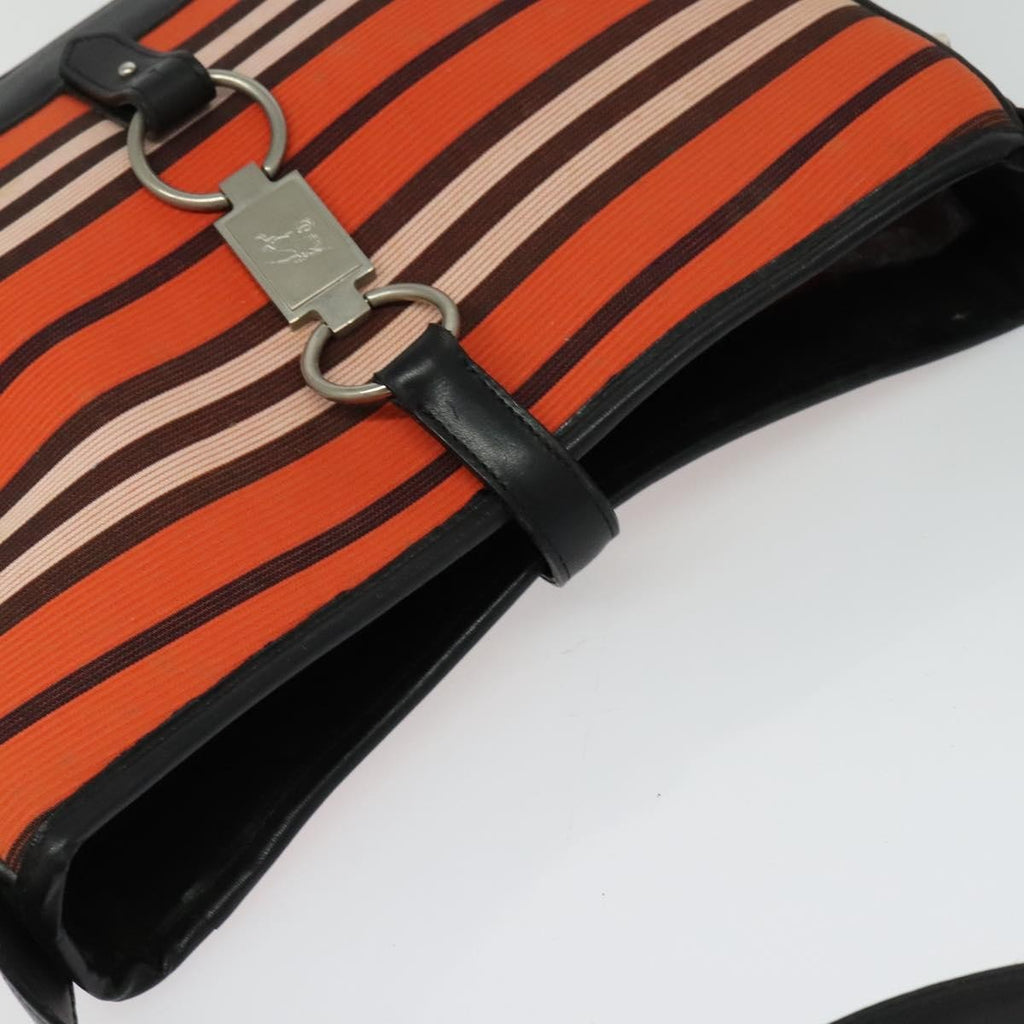 Burberry Blue Label Shoulder Bag Canvas Orange Canvas Shoulder Bag