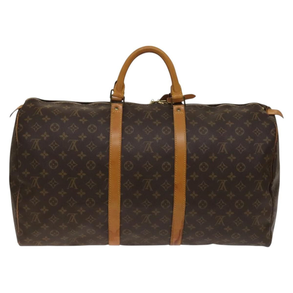 Louis Vuitton Keepall Bag Monogram Canvas Brown Canvas Travel Bag