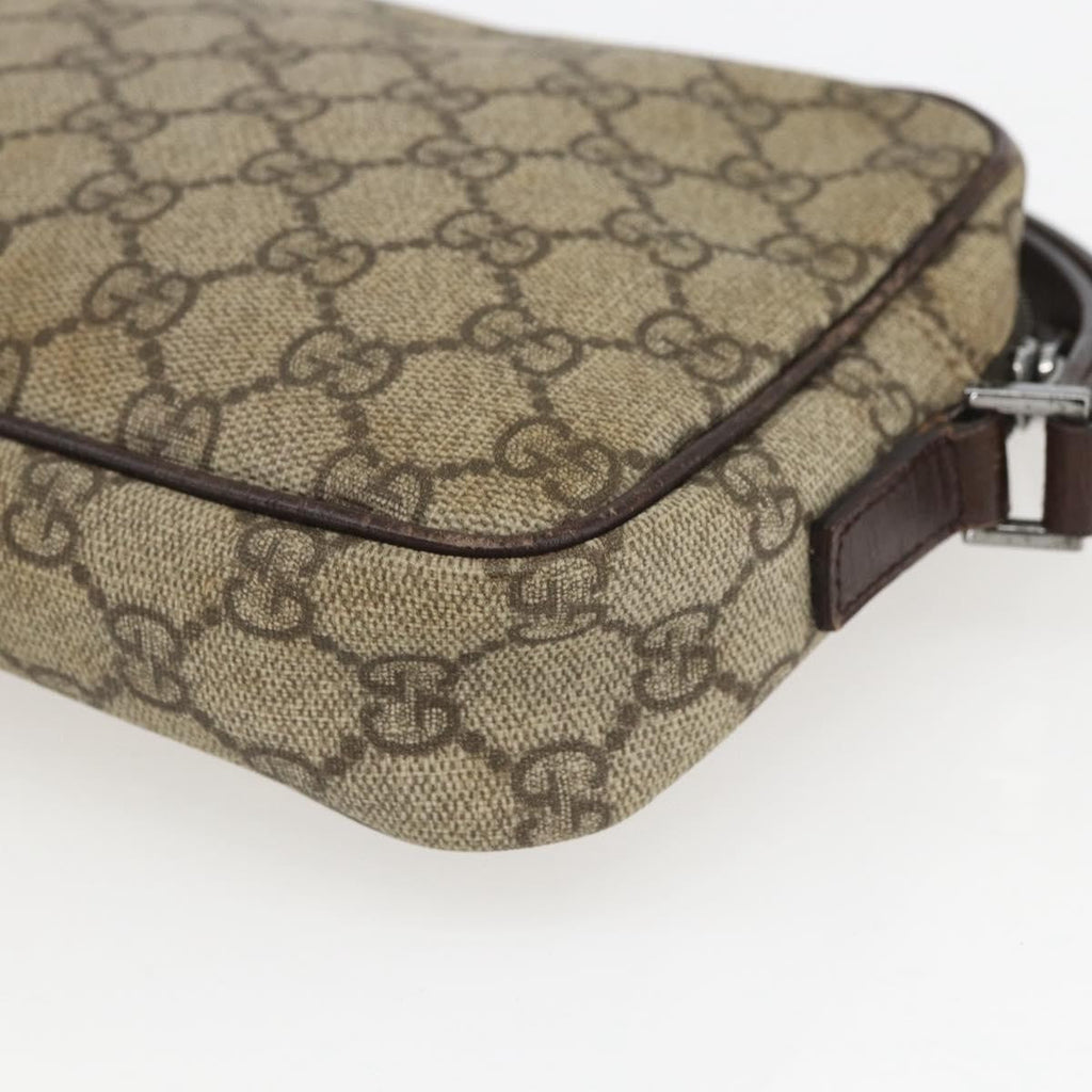 Gucci Wristlet Clutch Gg Coated Canvas Beige Canvas Clutche & Pouche Bag (Pre-Owned)