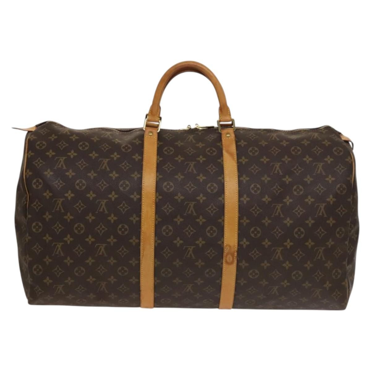Louis Vuitton Keepall Bag Monogram Canvas Brown Canvas Travel Bag