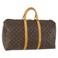 Louis Vuitton Keepall Bag Monogram Canvas Brown Canvas Travel Bag