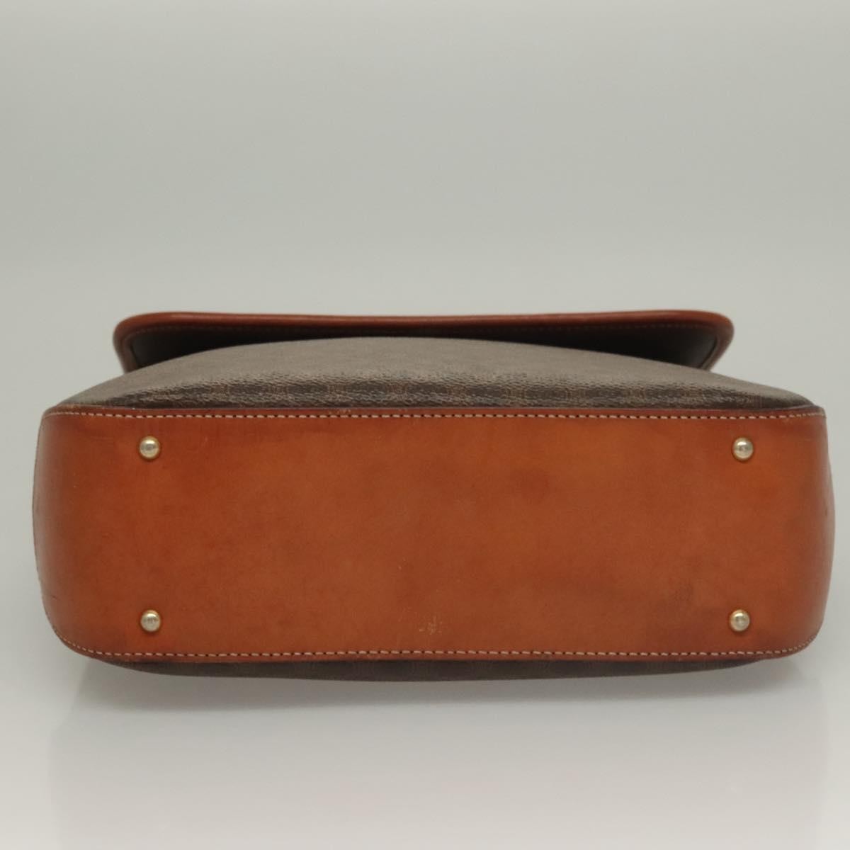 Celine Triomphe Vintage Handbag Macadam Canvas Brown Canvas Bag
