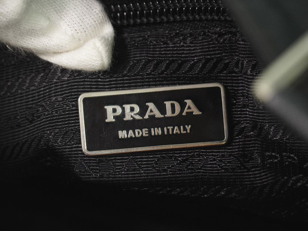 Prada Flat Messenger Bag Tessuto Black Nylon Shoulder Bag Bag