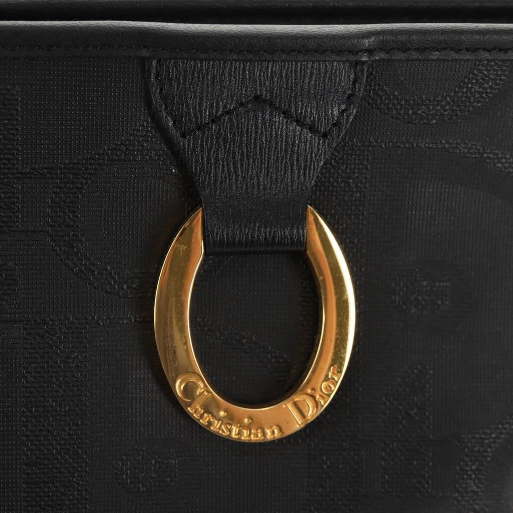 Christian Dior Vintage Trotter Pouch Diorissimo Canvas Black Pvc Clutche & Pouche Bag (Pre-Owned)