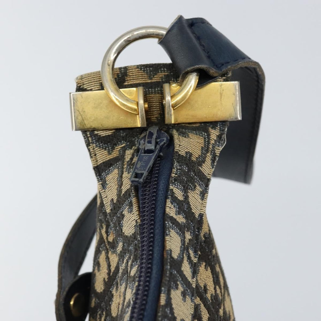 Christian Dior Vintage Trotter Shoulder Bag Canvas Navy Canvas Shoulder Bag Bag (Pre-Owned)