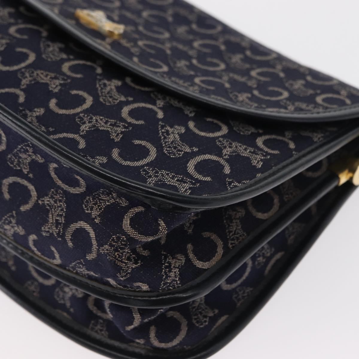 Celine C Sulky Shoulder Bag Canvas Navy Canvas Shoulder Bag Bag