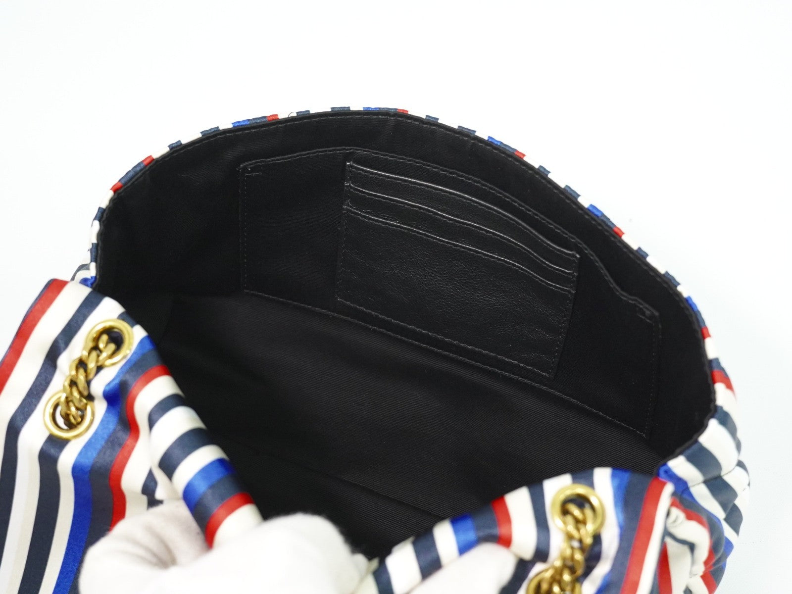 Saint Laurent Jamie Flap Bag Quilted Printed Silk Multicolour Silk Shoulder Bag Bag (Pre-Owned)