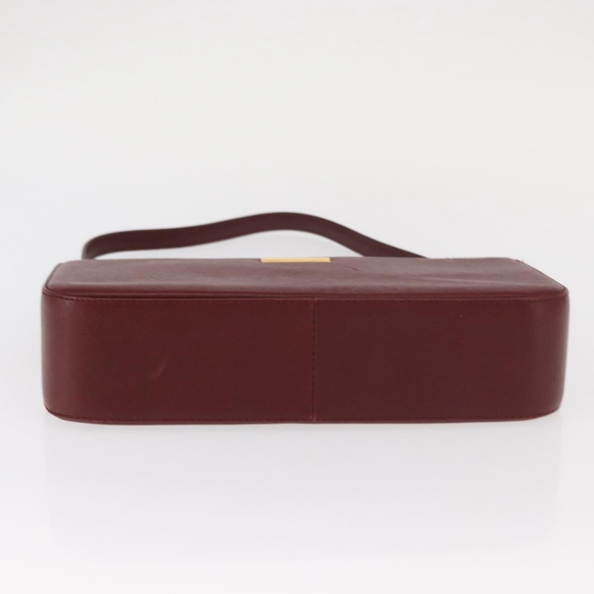 Burberry Vintage Shoulder Bag Leather Burgundy Leather Shoulder Bag