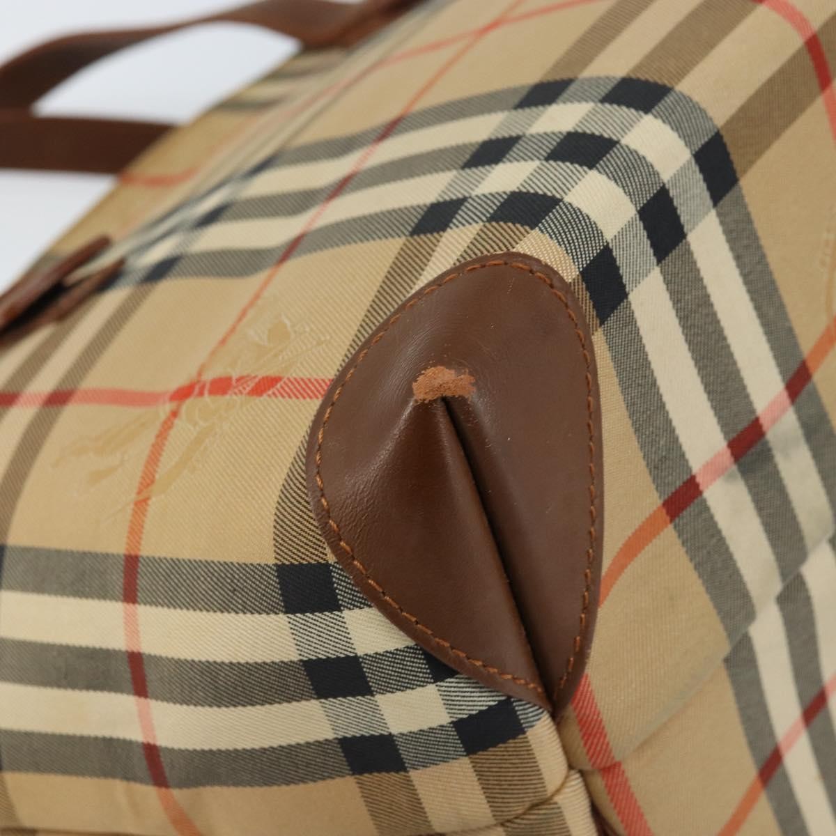 Burberry Nova Check Tote Canvas Check Pattern Beige Canvas Tote Bag