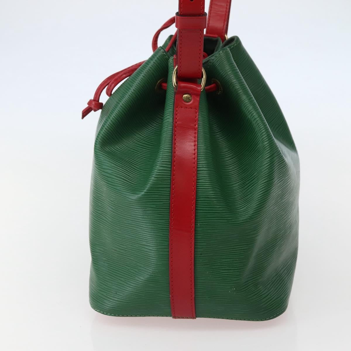 Louis Vuitton Bicolor Petit Noe Handbag Epi Leather Green Leather Shoulder Bag