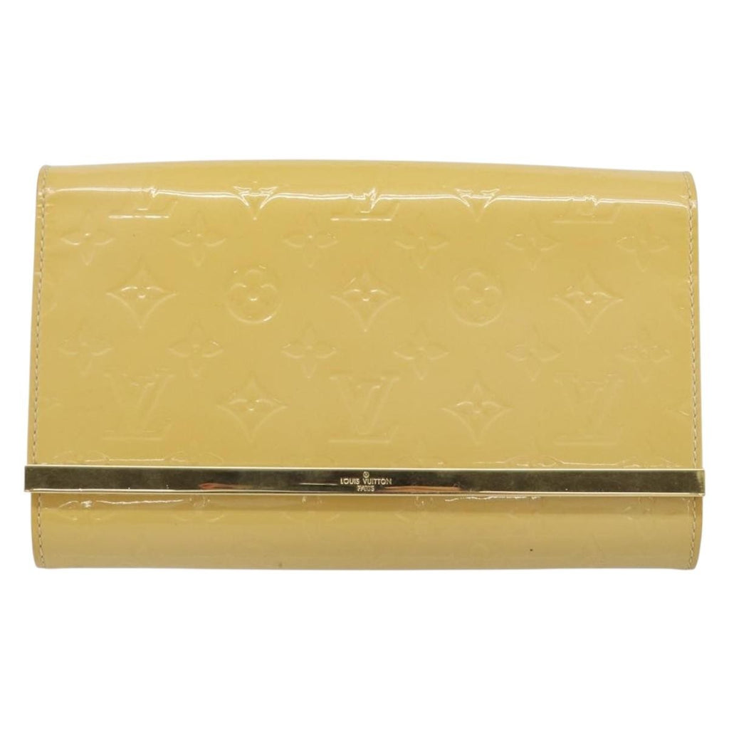 Louis Vuitton Ana Bag Monogram Vernis Yellow Patent_Leather Clutche & Pouche Bag