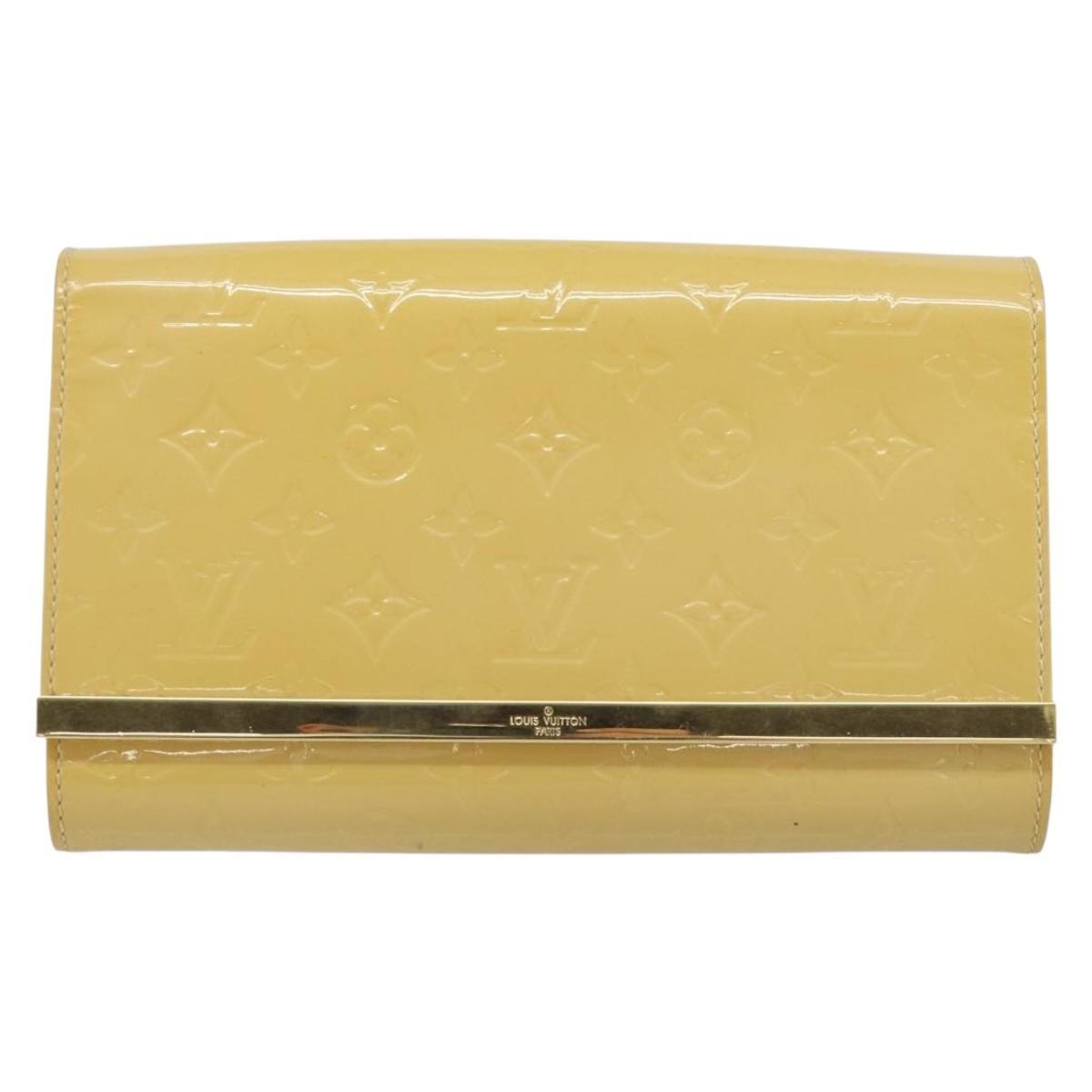Louis Vuitton Ana Bag Monogram Vernis Yellow Patent_Leather Clutche & Pouche Bag