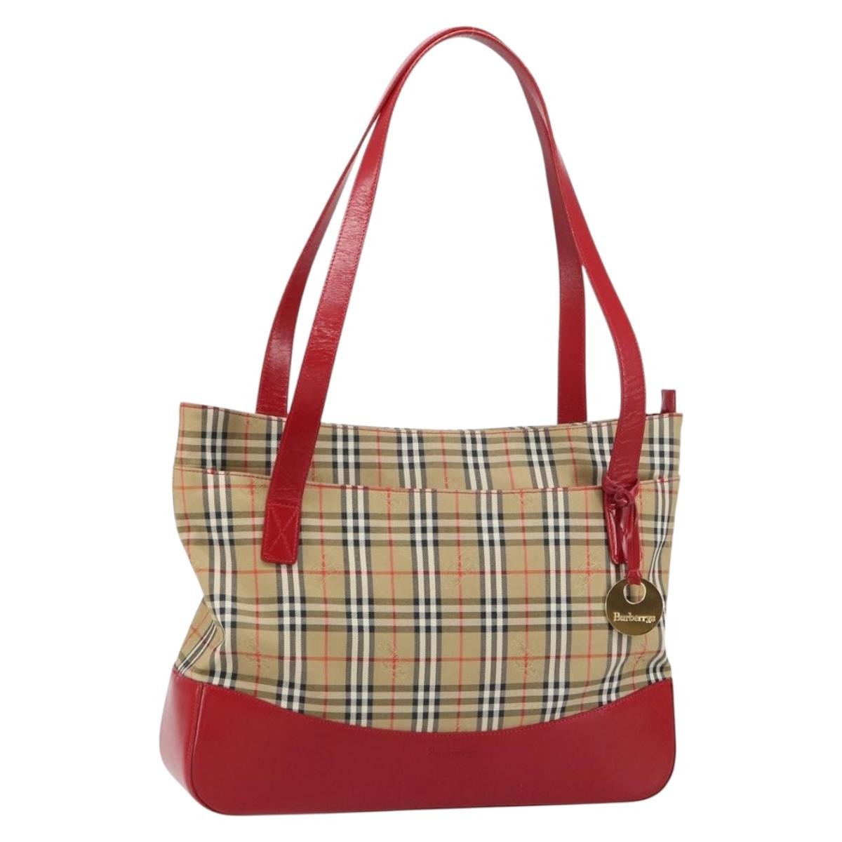 Burberry Nova Check Handbag Nova Check Canvas Beige Canvas Tote Bag