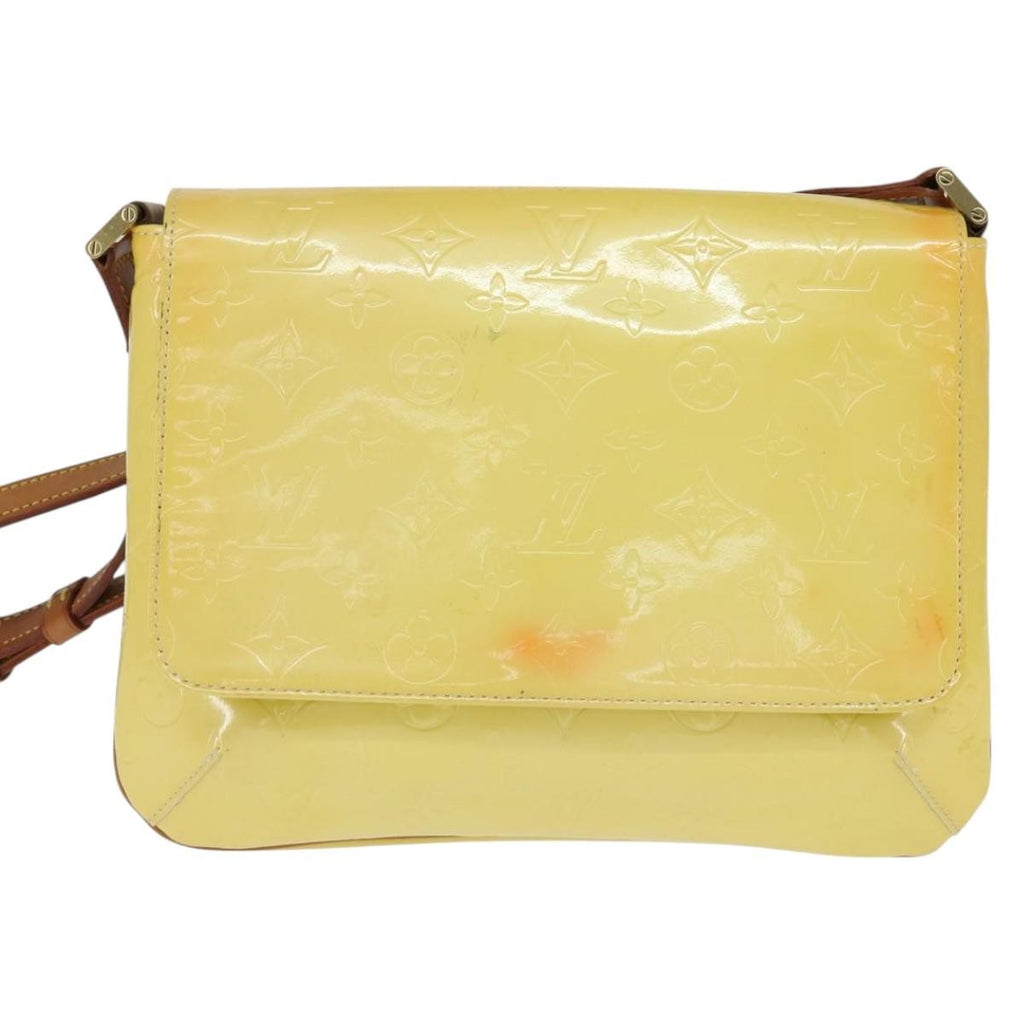 Louis Vuitton Thompson Street Handbag Monogram Vernis Yellow Patent_Leather Shoulder Bag