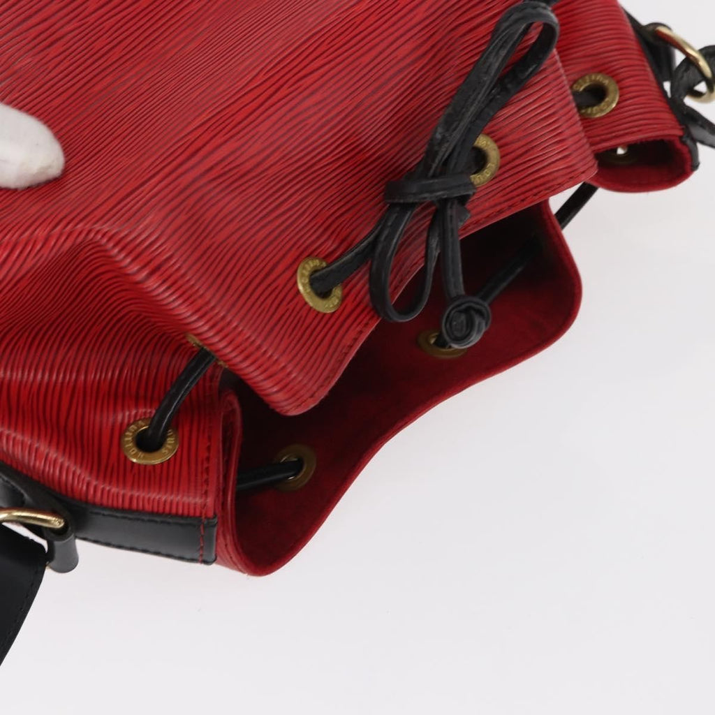 Louis Vuitton Bicolor Petit Noe Handbag Epi Leather Red Leather Shoulder Bag