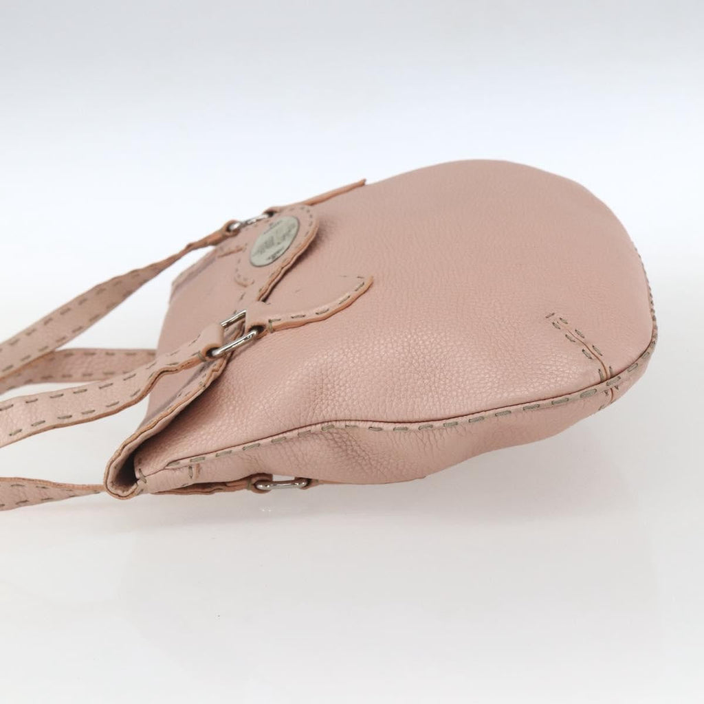 Fendi Selleria Tote Leather Pink Leather Tote Bag Bag