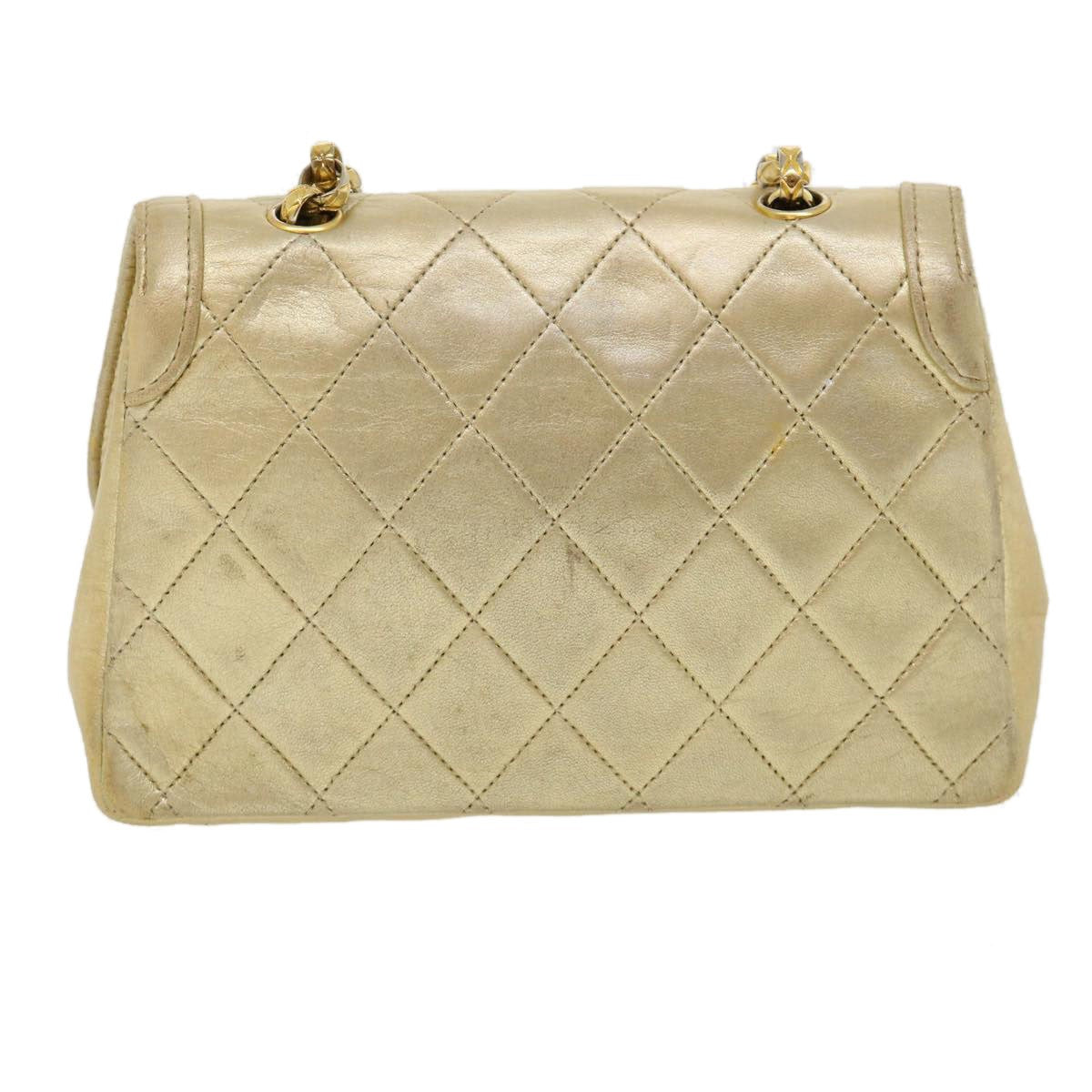 Chanel Vintage Cc Chain Flap Bag Quilted Lambskin Gold Leather Shoulder Bag Bag