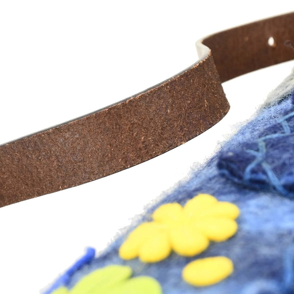 Fendi Baguette Bag Patent Blue Felt,Leather Handbag
