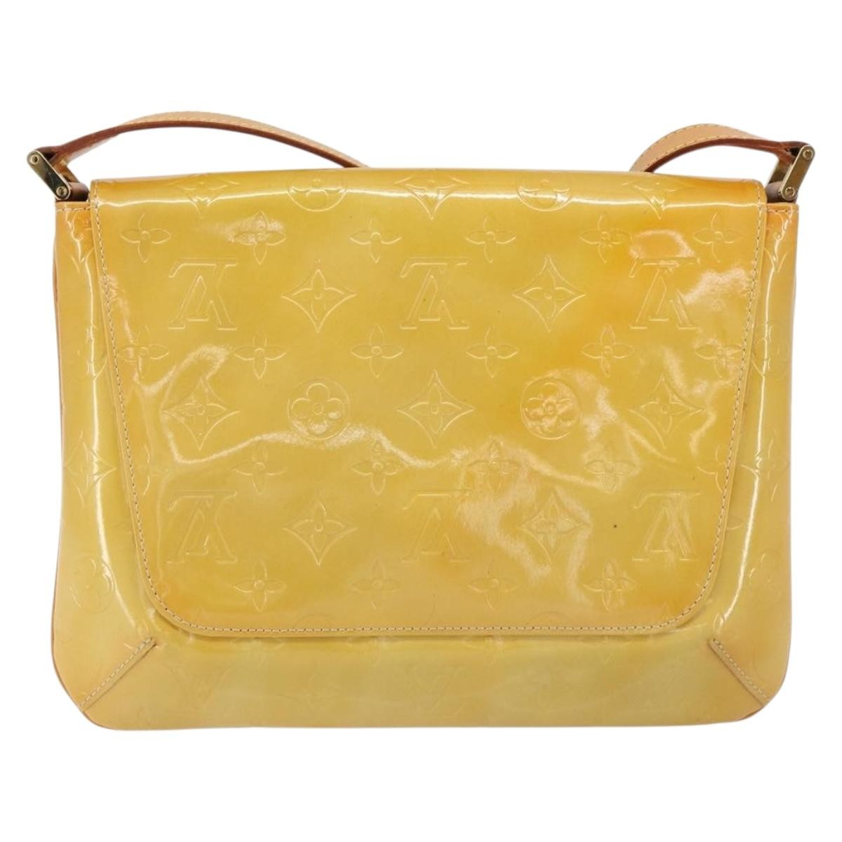 Louis Vuitton Thompson Street Handbag Monogram Vernis Beige Patent_Leather Shoulder Bag