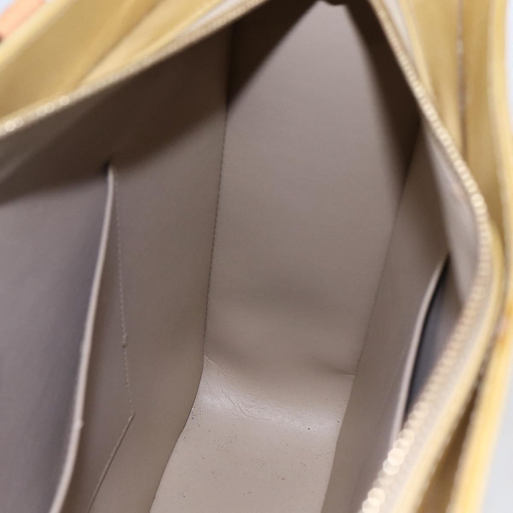 Louis Vuitton Columbus Handbag Monogram Vernis Beige Patent_Leather Tote Bag