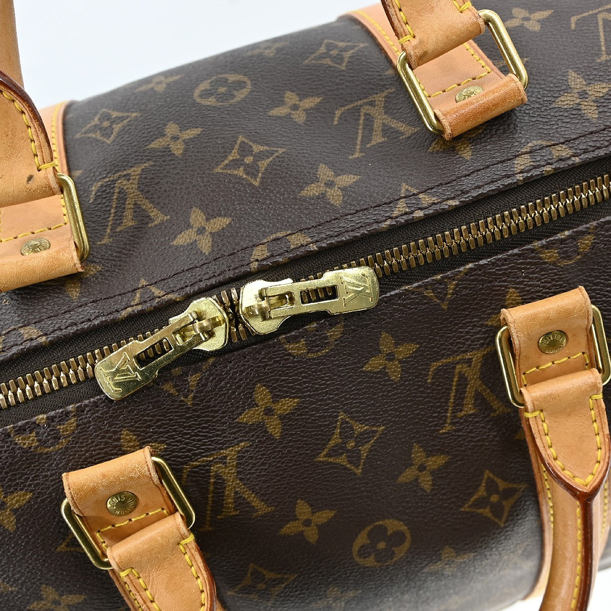 Louis Vuitton Keepall Bandouliere Bag Monogram Canvas Brown Canvas Travel Bag
