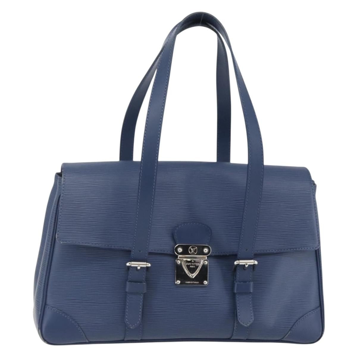 Louis Vuitton Segur Handbag Epi Leather Blue Leather Handbag