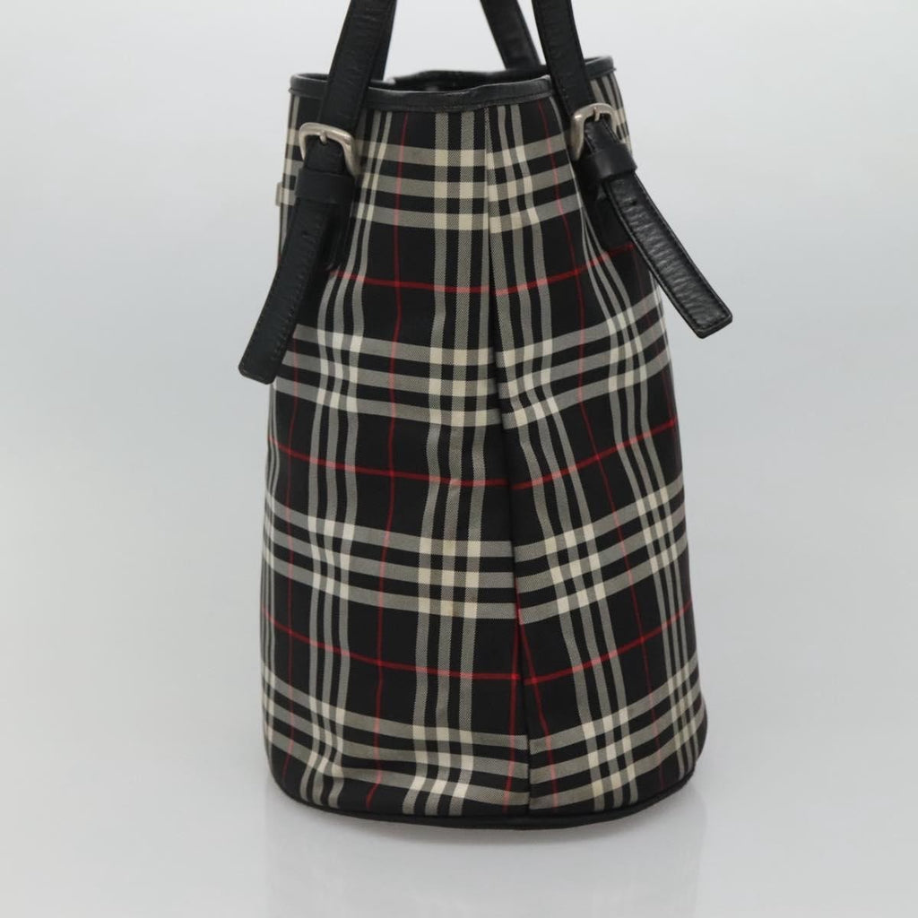 Burberry Nova Check Blue Label Nylon Black Nylon Tote Bag