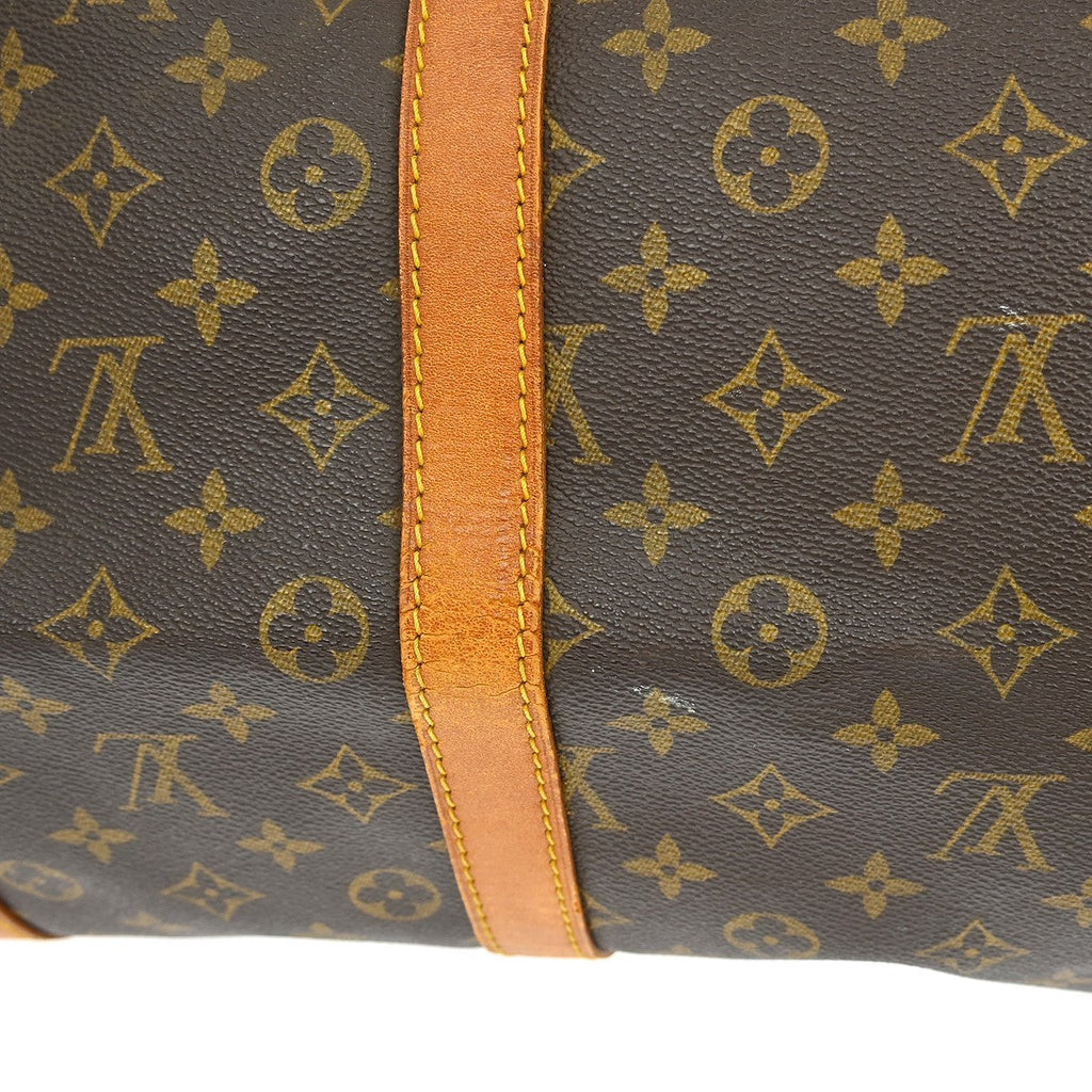 Louis Vuitton Keepall Bag Monogram Canvas Brown Canvas Travel Bag