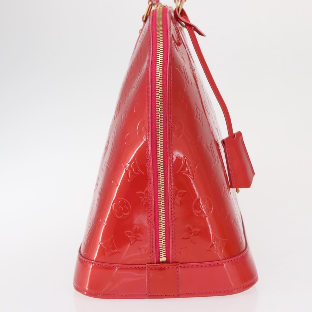 Louis Vuitton Alma Handbag Monogram Vernis Red Patent_Leather Handbag