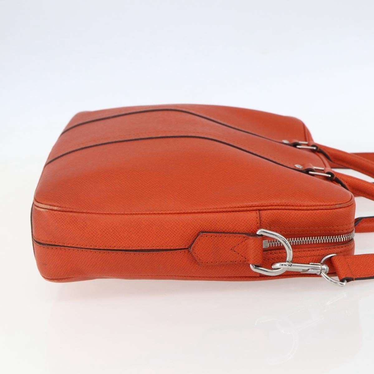 Louis Vuitton Porte-Documents Voyage Briefcase Taiga Leather Orange Leather Briefcase Bag