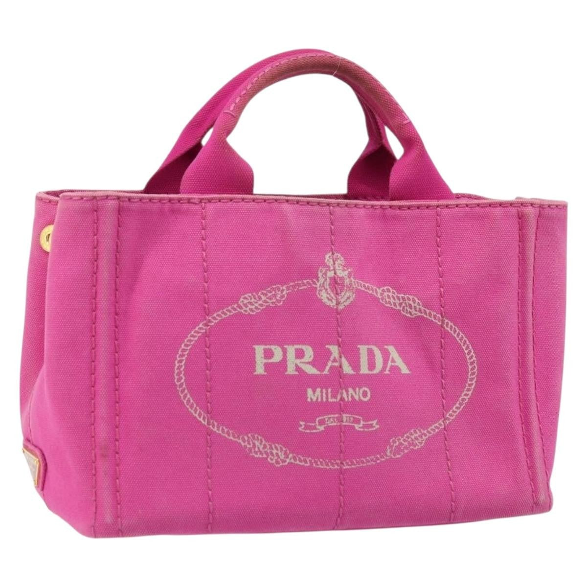Prada Canapa Tote Canvas Pink Canvas Tote Bag Bag