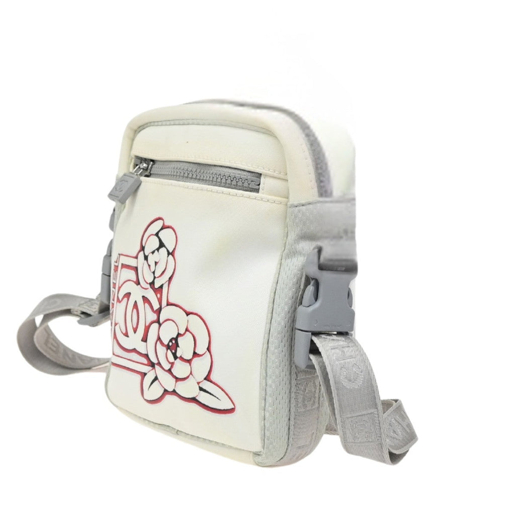 Chanel Travel Line Crossbody Bag Nylon White Nylon Shoulder Bag Bag