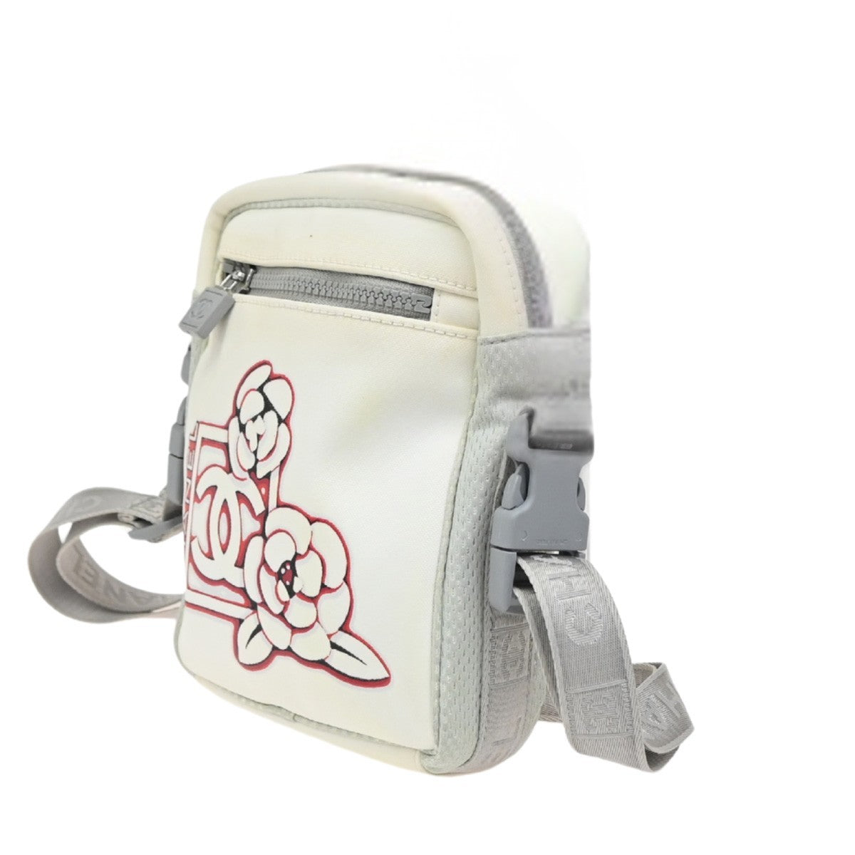 Chanel Travel Line Crossbody Bag Nylon White Nylon Shoulder Bag Bag