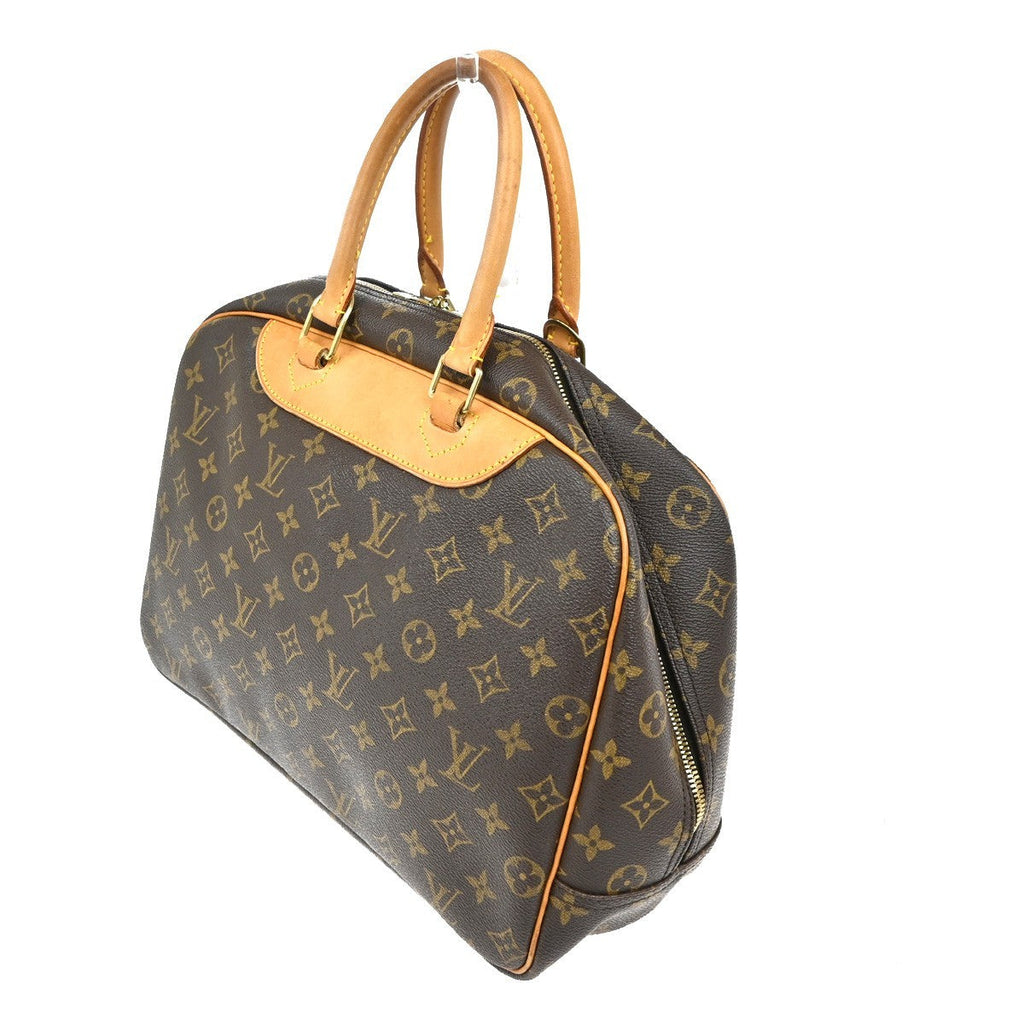 Louis Vuitton Deauville Handbag Monogram Canvas Brown Canvas Handbag