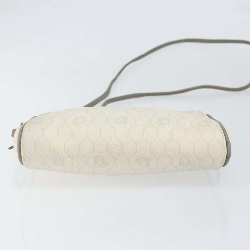 Christian Dior Vintage Honeycomb Shoulder Bag Canvas White Canvas Shoulder Bag Bag (Pre-Owned)