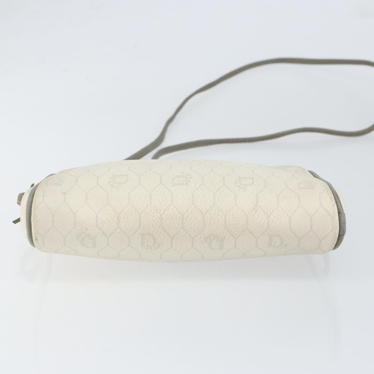 Christian Dior Vintage Honeycomb Shoulder Bag Canvas White Canvas Shoulder Bag Bag (Pre-Owned)