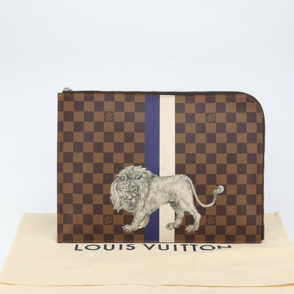 Louis Vuitton Pochette Jour Limited Edition Chapman Savane Damier Brown Canvas Clutche & Pouche Bag