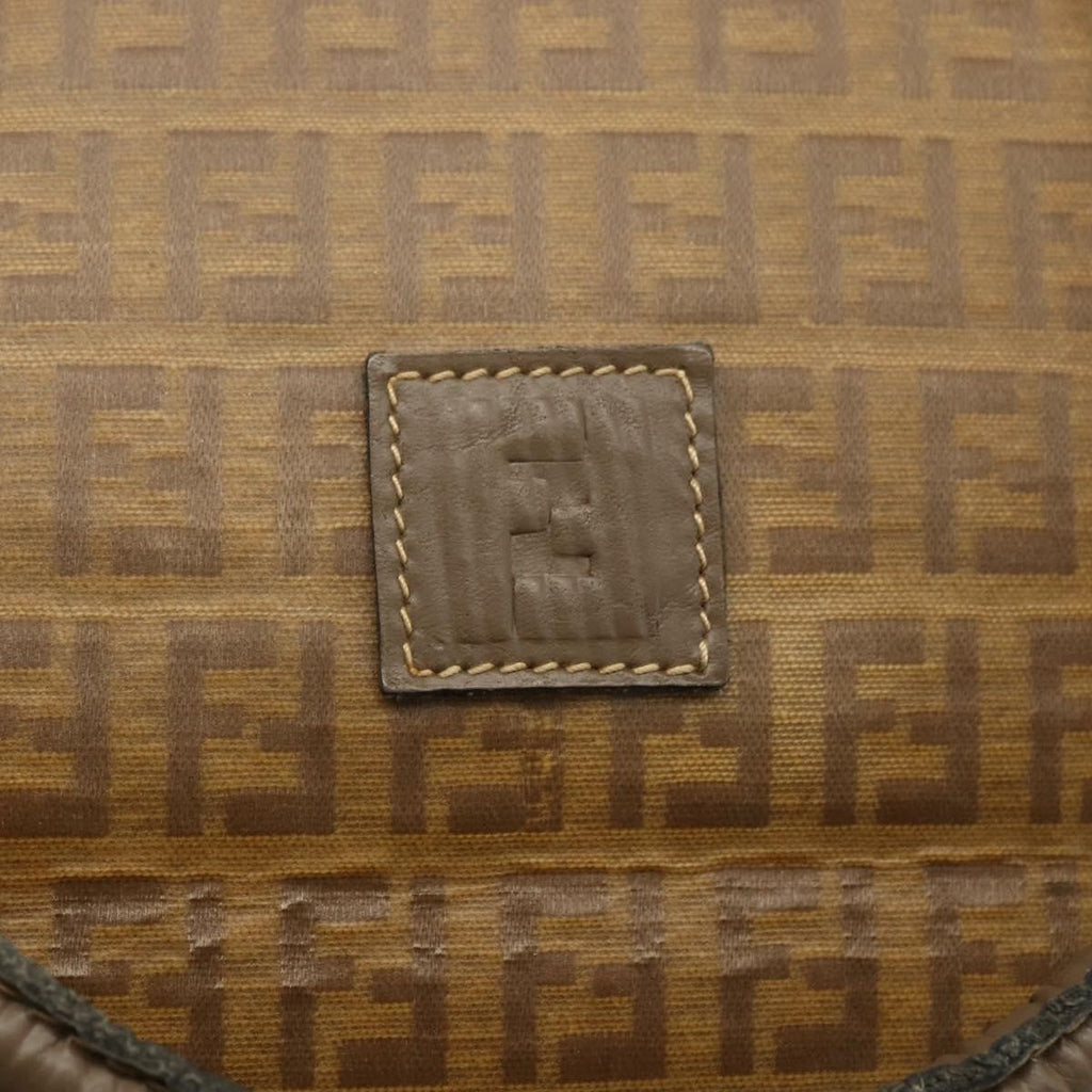 Fendi Zucchino Canvas Brown Canvas Handbag