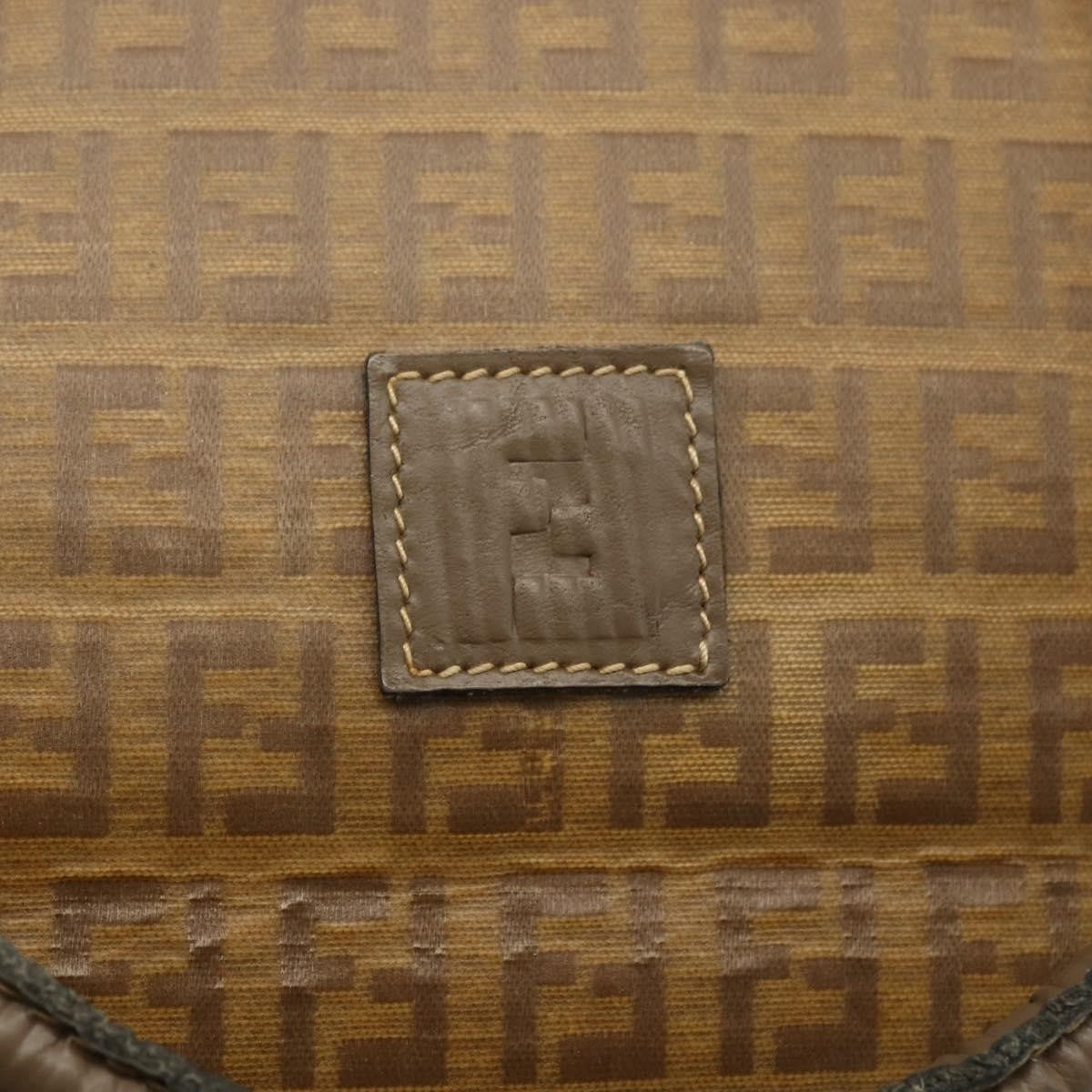 Fendi Zucchino Canvas Brown Canvas Handbag