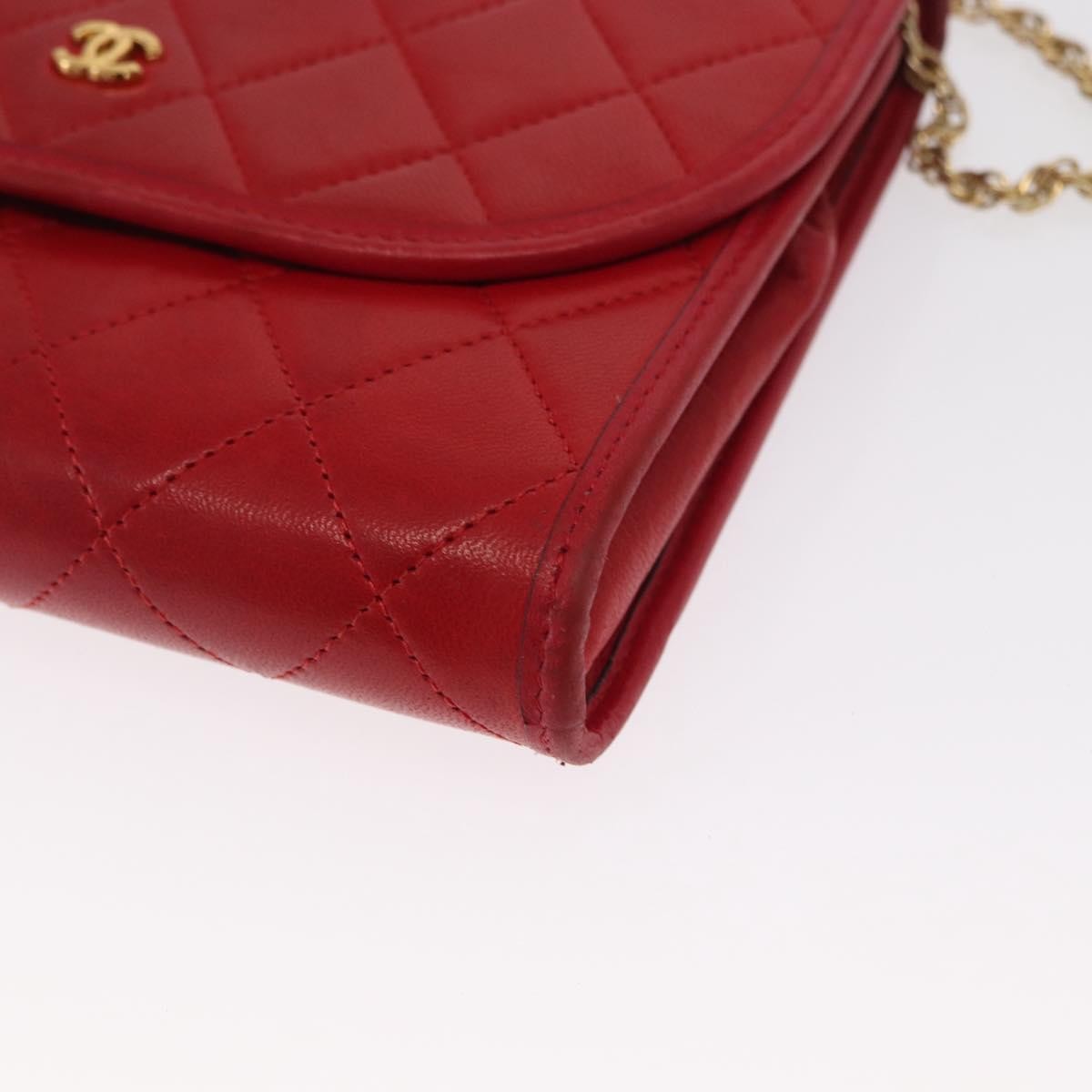Chanel Vintage Clutch Leather Red Leather Clutche & Pouche Bag