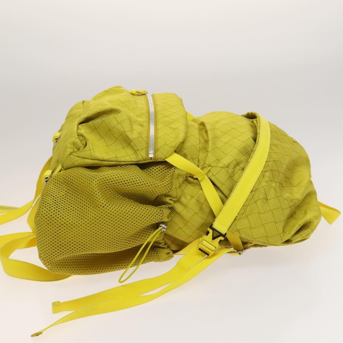 Bottega Veneta Vintage Backpack Nylon Yellow Nylon Backpack Bag
