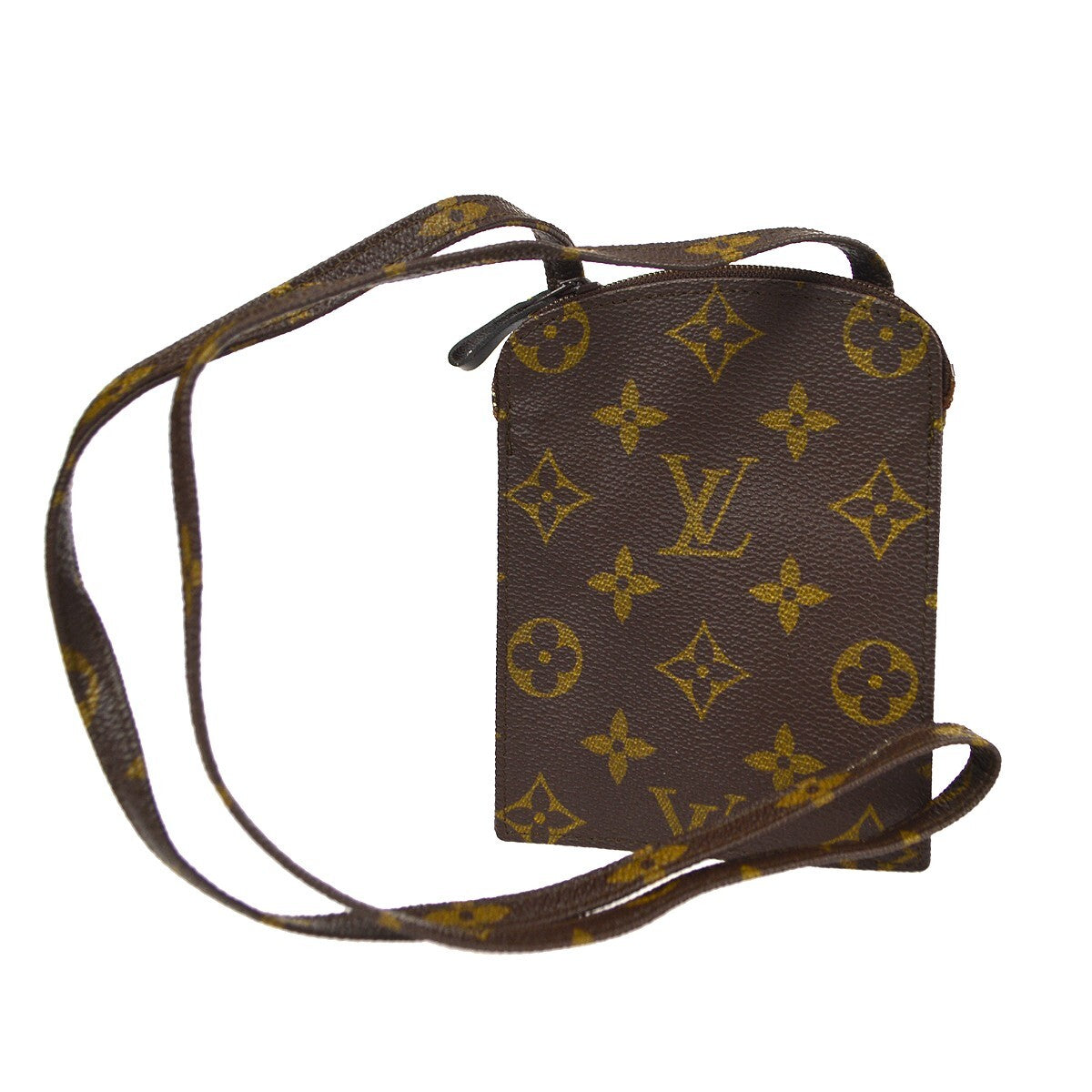 Louis Vuitton Pochette Secret Monogram Canvas Brown Canvas Clutche & Pouche Bag